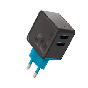Forever TC-04 Laturi 2xUSB 3,4A, musta / sininen