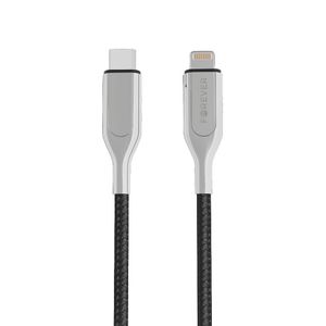 Forever Core Ultranopea PD USB Type-C / Lightning, 2,4A lataus- ja synkronointikaapeli 1,5m, musta