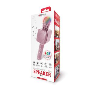 Forever BMS-400 Bluetooth langaton karaoke mikrofoni / kaiutin - pinkki