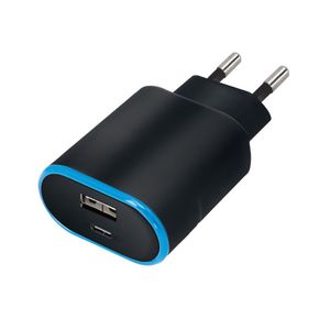 Forever TC-03 USB-A + Type-C Laturi 3,1A, musta