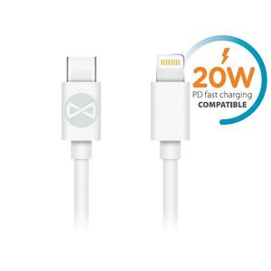 Forever USB-C - Lightning kaapeli 3A 1m 20W, valkoinen