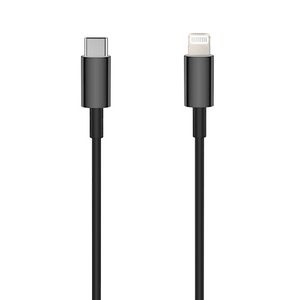 Setty Lightning-USB-C-kaapeli 1m 3A - Musta