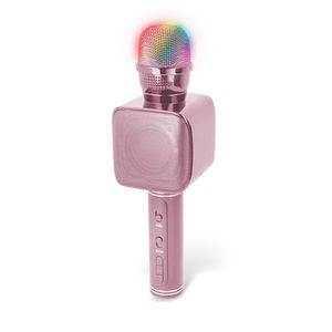Maxlife MX-400 RGB Bluetooth langaton karaoke mikrofoni / kaiutin - pinkki