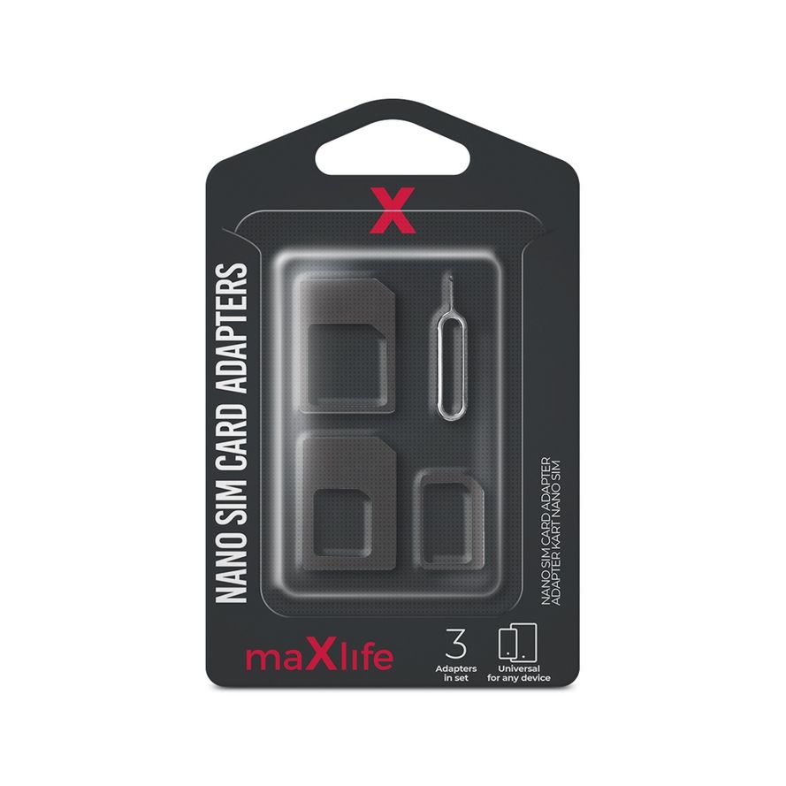 Maxlife Nano SIM-kortti adapteripakkaus