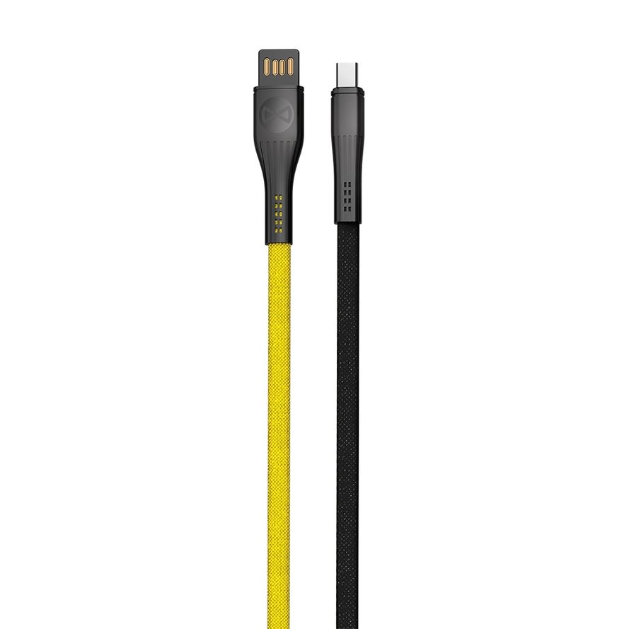 Forever Core Extreme Charge USB Type-C lataus- ja synkronointikaapeli 3A 1m, musta / keltainen