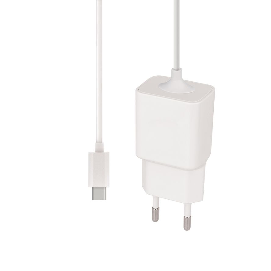 Maxlife MXTC-03 USB-C 2.1A fast charge seinälaturi, valkoinen