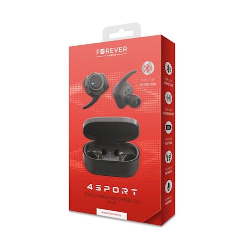 Bluetooth kuulokkeet Forever 4Sport TWE-300 musta