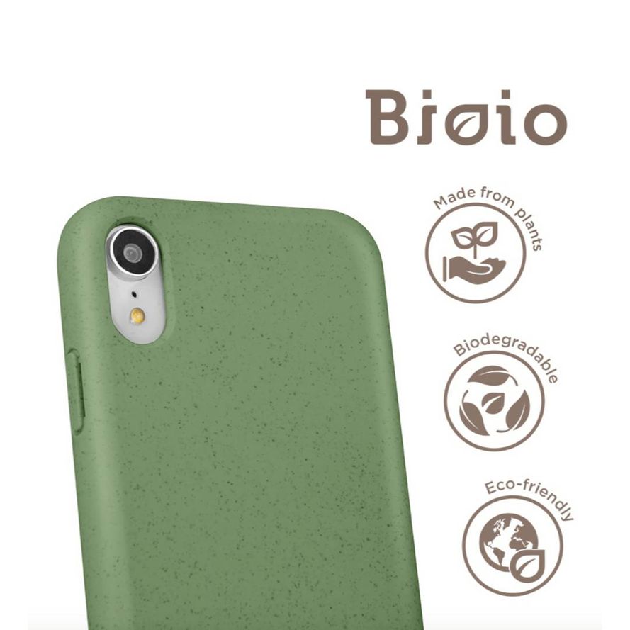 Forever Bioio 100% biohajoava suojakotelo iPhone XR - vihreä