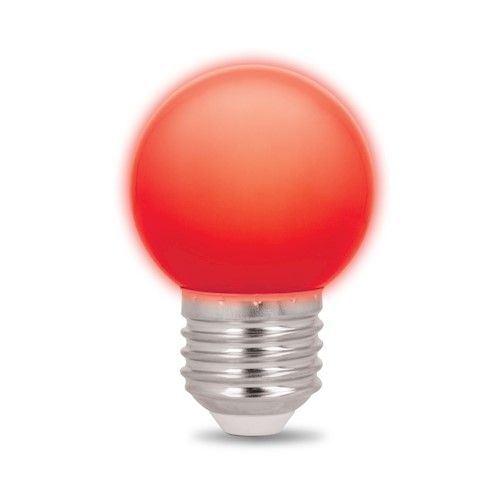 Forever Light LED E27 G45, 2W, 5 lm, 5 kpl pakkaus - Punainen