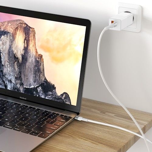 Forever Core High Power USB-C - USB-C latauskaapeli 2m (100W), valkoinen