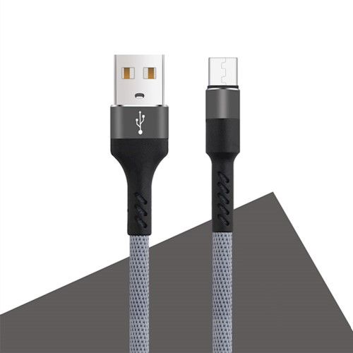Maxlife MXUC-01 USB A - Micro-USB 1m 2A Fast Charge Latauskaapeli - Harmaa