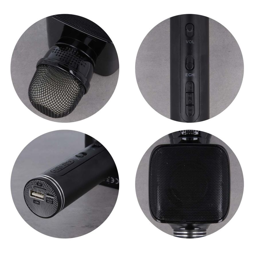Maxlife MX-400 RGB Bluetooth langaton karaoke mikrofoni / musta