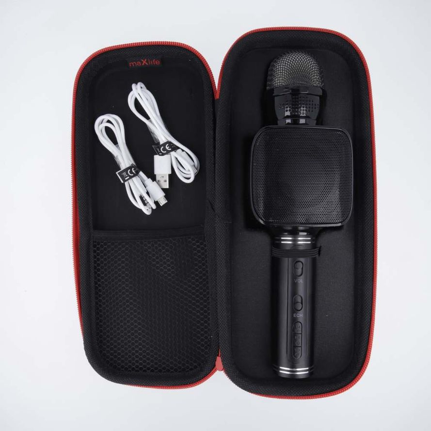 Maxlife MX-400 RGB Bluetooth langaton karaoke mikrofoni / musta