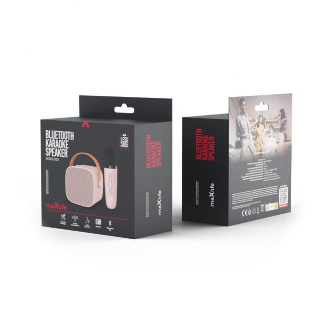 Maxlife MXKS-100 Bluetooth langaton karaoke kaiutin - Pinkki