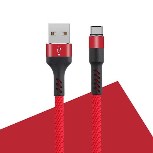 Maxlife MXUC-01 USB A - USB-C 1m 2A Fast Charge Latauskaapeli - Punainen