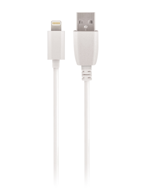 Setty USB-autolaturi 2,4 A + Lightning-kaapeli 1 m, valkoinen