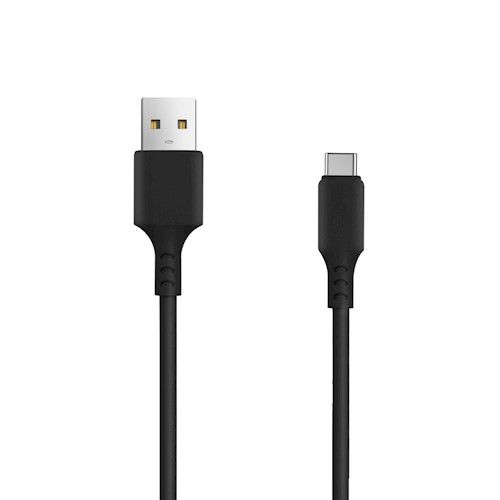 Setty USB-laturi + Type-C-kaapeli 1m 3A - Musta