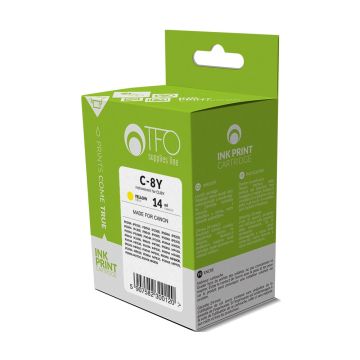 Tulostinmuste TFO C-8Y Canon CLI8Y 16.0ml - Keltainen