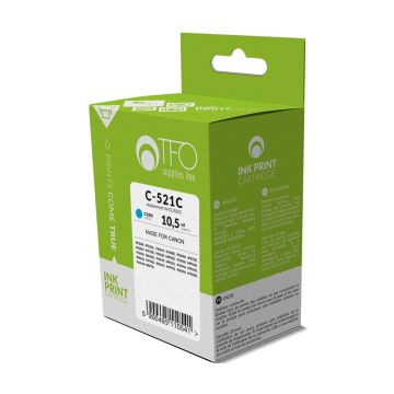 Tulostinmuste TFO C-521C Canon CLI521C 10.5ml / - Syaani