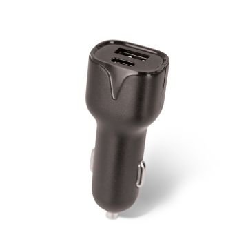 Setty USB-autolaturi USB + Type-C 2,4A - musta
