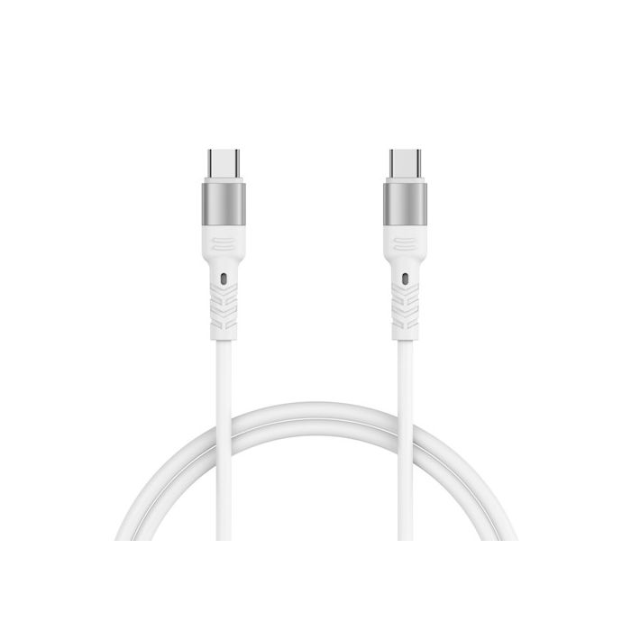 Forever Flexible High Power USB-C - USB-C latauskaapeli 2m (100W), valkoinen
