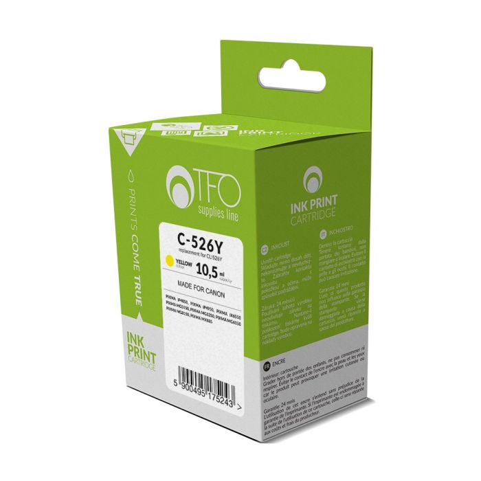 Tulostinmuste TFO C-526Y Canon CLI526Y / 10 /5ml - Keltainen Tulostinmuste TFO C-526Y Canon CLI526Y / 10 /5ml - Keltainen