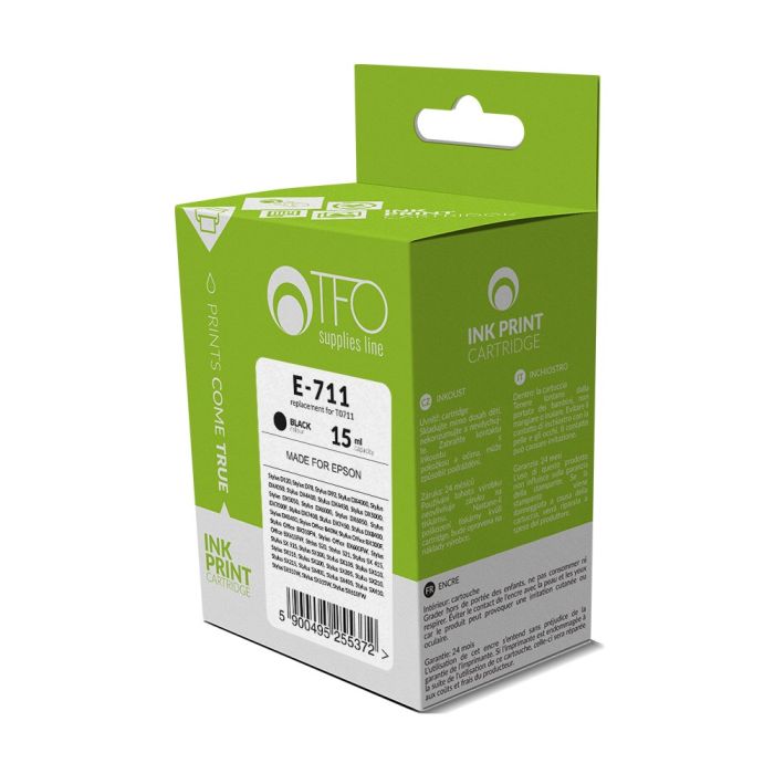 Tulostinmuste TFO E-711 Epson T0711 14.0ml - Musta Tulostinmuste TFO E-711 Epson T0711 14.0ml - Musta