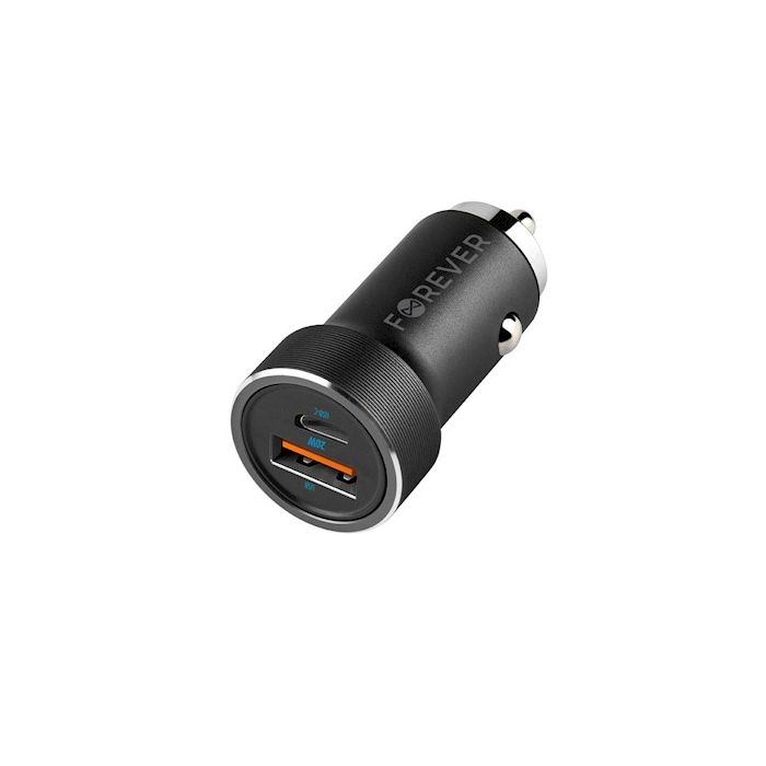 Forever CC-06 PD3.0 + QC3.0 autolaturi 1x USB-C 1 + USB A 20W 