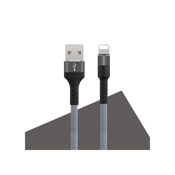 Maxlife MXUC-01 USB A - Lightning 1m 2A Fast Charge Latauskaapeli - Harmaa