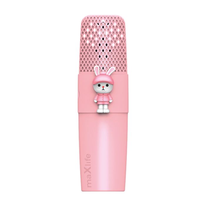 Maxlife MXBM-500 Lasten Bluetooth langaton karaoke mikrofoni / kaiutin - pinkki