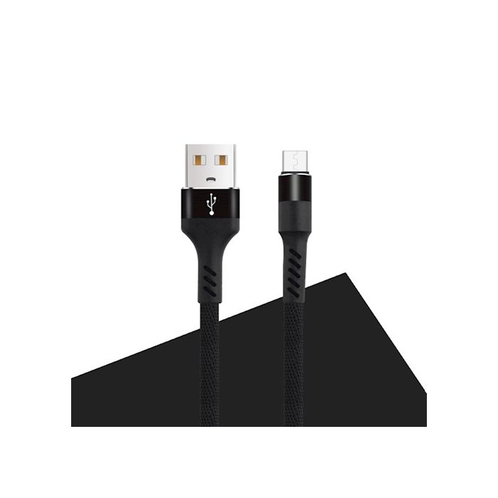 Maxlife MXUC-01 USB A - Micro-USB 1m 2A Fast Charge Latauskaapeli - Musta