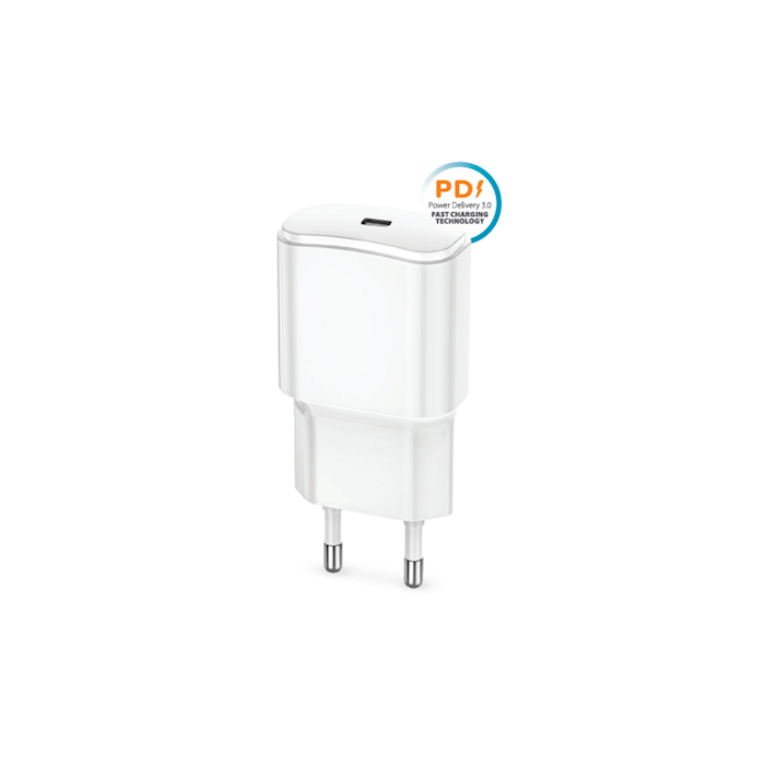 Forever TC-01 USB-C PD 3A Pikalaturi (20W), valkoinen