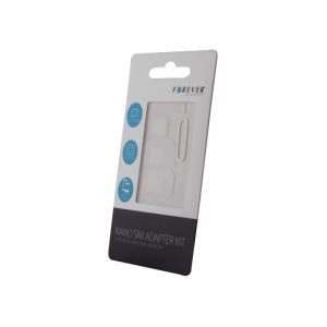 Forever SIM Adapteri NANO SIM/MICRO, MICRO SIM ja NANO/SIM (4in1) + SIM AVAUSPIIKKI