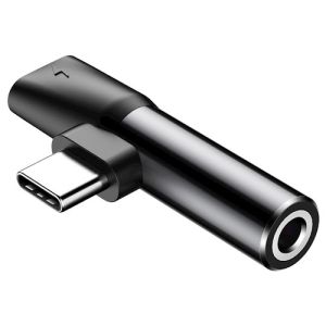 Baseus USB-C - 3.5mm USB-C kuulokesovitin, musta