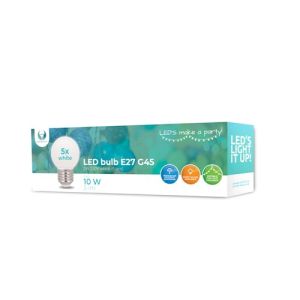 Forever Light LED E27 G45, 2W, 5 lm, 5 kpl pakkaus - Valkoinen